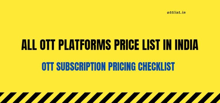 all ott platforms price list in india